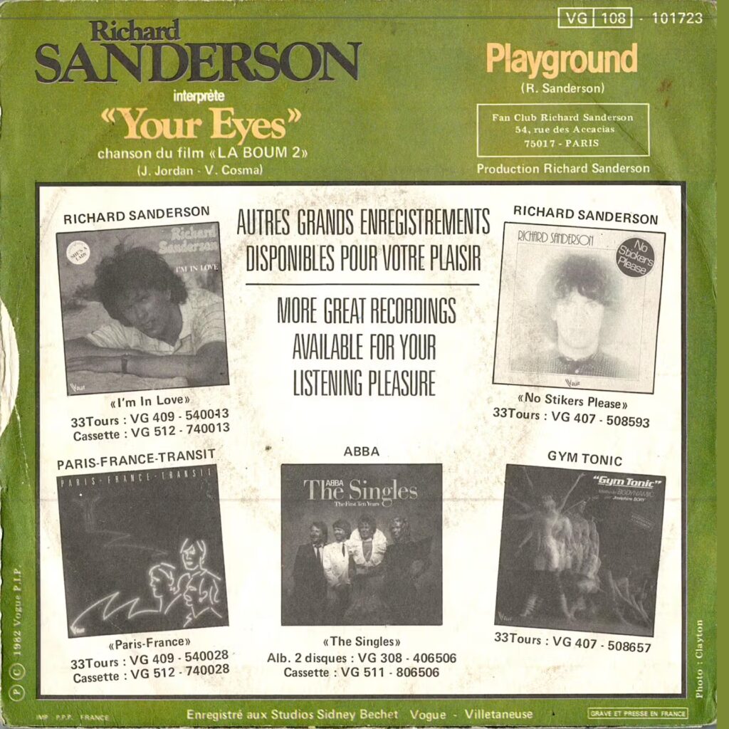Richard Sanderson – Your Eyes