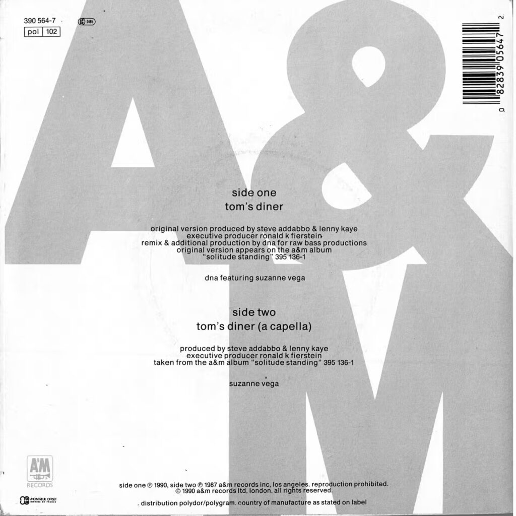 DNA Featuring Suzanne Vega – Tom's Diner