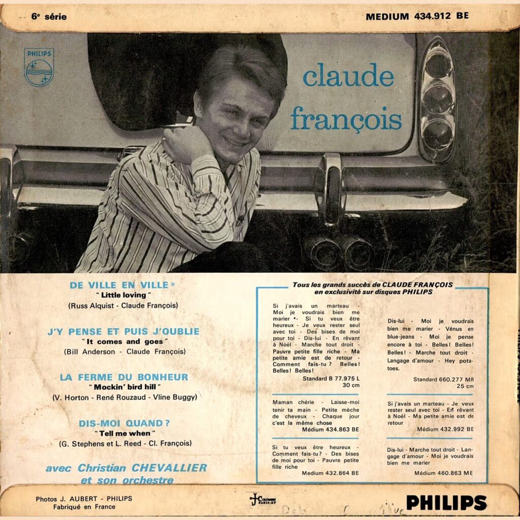 Claude François – J'y Pense Et Puis J'oublie