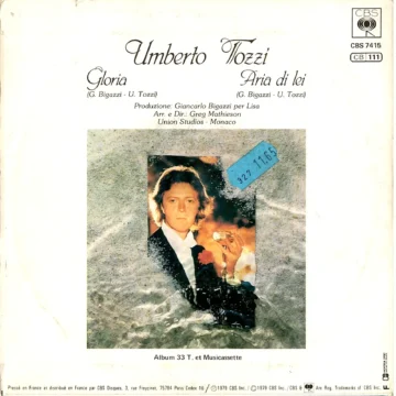 Umberto Tozzi – Gloria